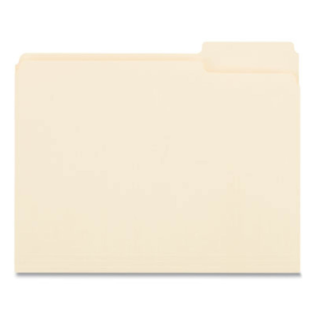 Top Tab File Folders, 1/3-Cut Tabs: Right Position, Letter Size, 0.75" Expansion, Manila, 100/Box
