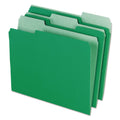 Color File Folders, Letter Size, 1/3 Cut, Green, Box Of 100 (12143)
