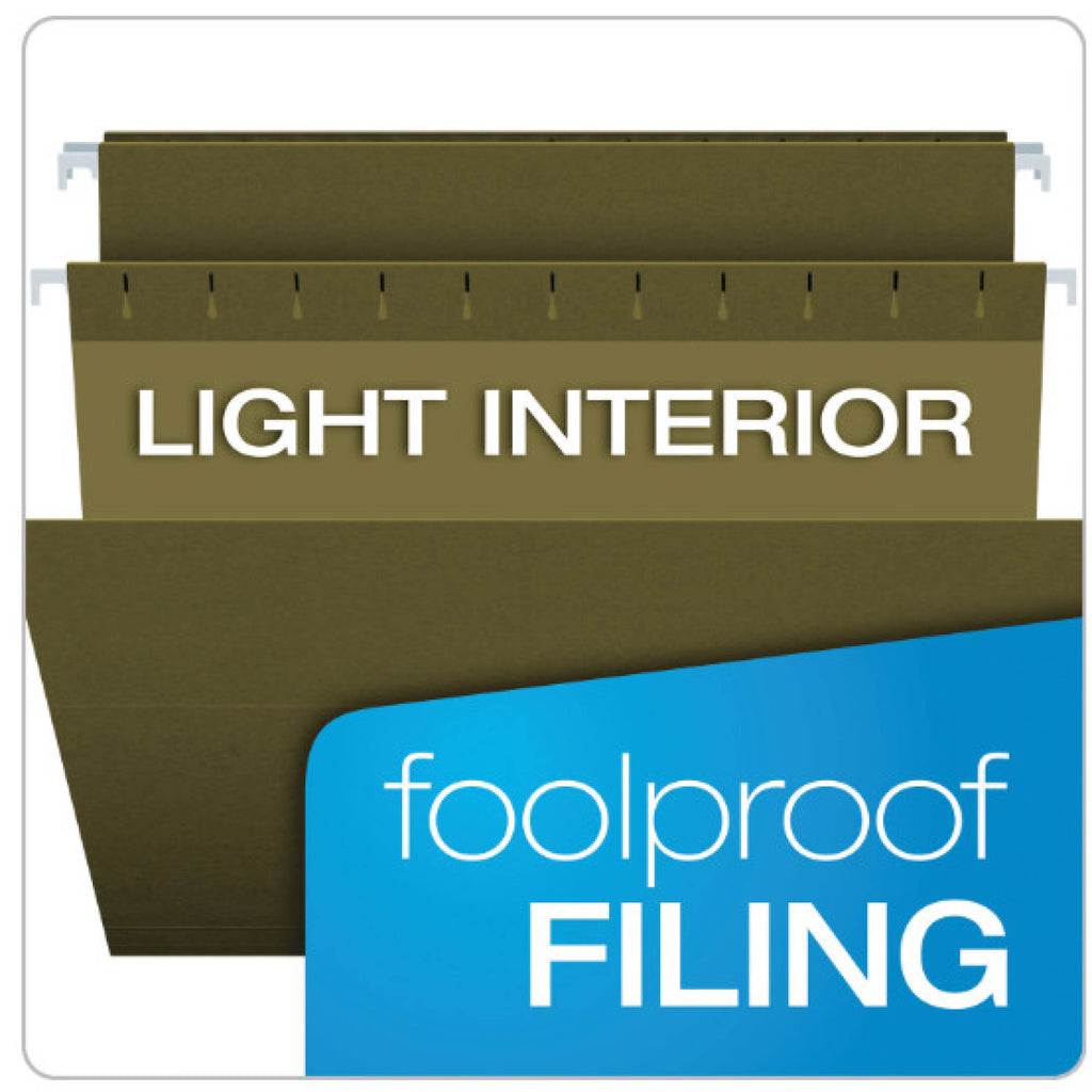 Hanging Folders, Letter Size, 100% Recycled; Standard Green, Box Of 25 Folders