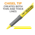 BIC Brite Liner Grip Pocket Highlighter, Assorted Ink Colors, Chisel Tip, Assorted Barrel Colors, 5/Set