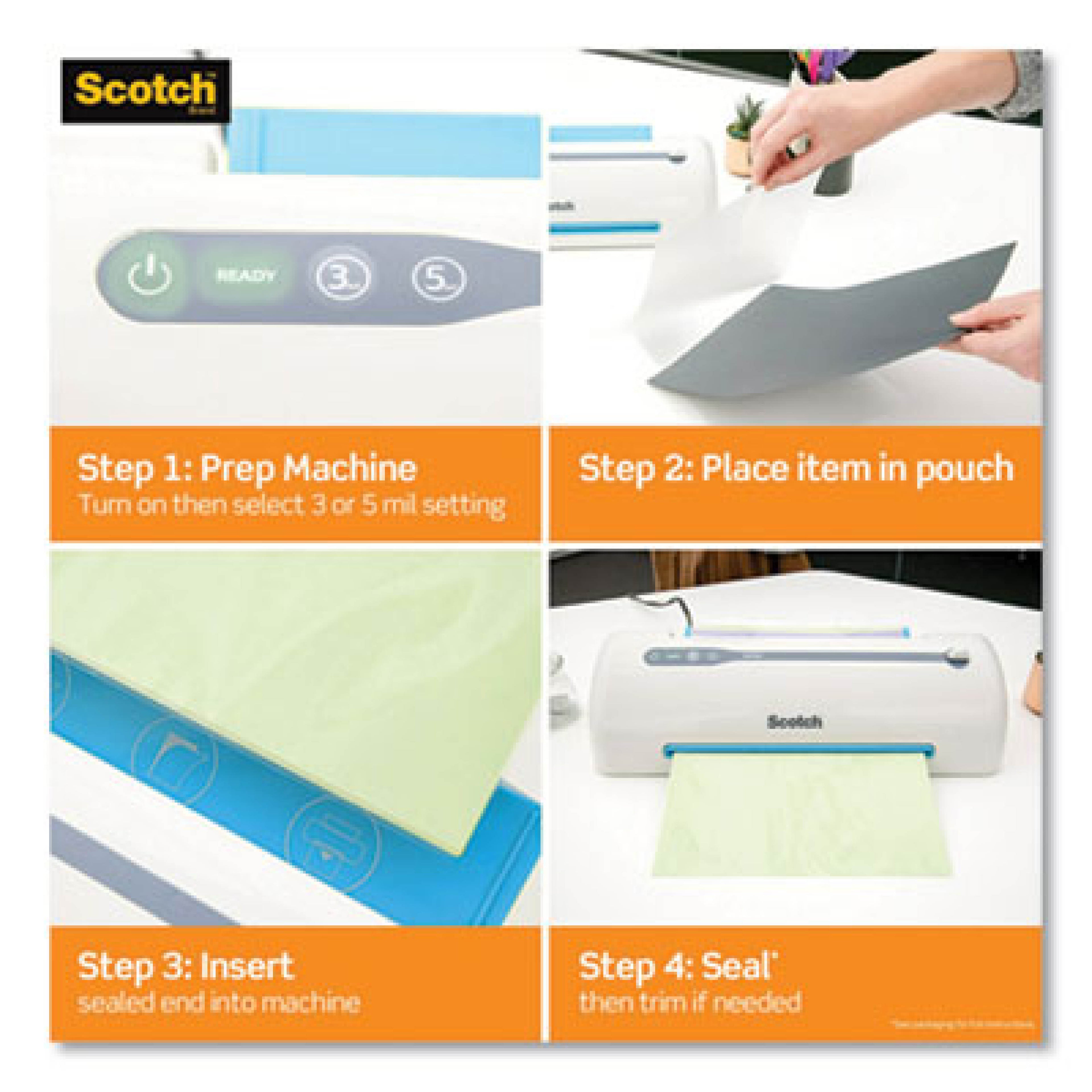 3 mil Legal-Size Laminating Pouches, 9 x 14.5, 5 Packs of 100