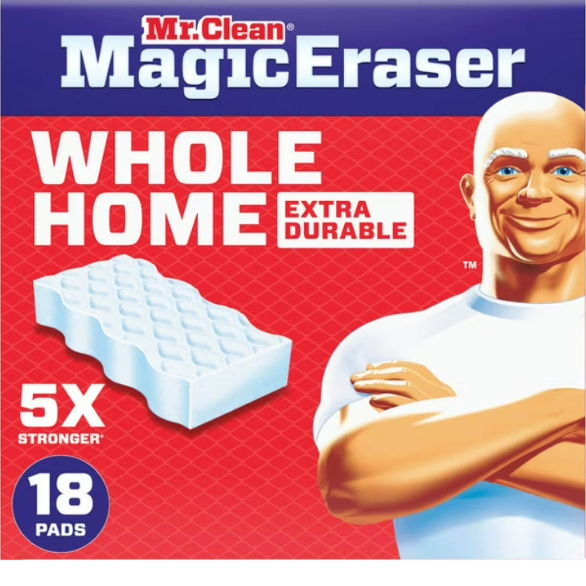 Mr. Clean Magic Eraser Whole Home Extra Durable Cleaning Sponges, 18ct.