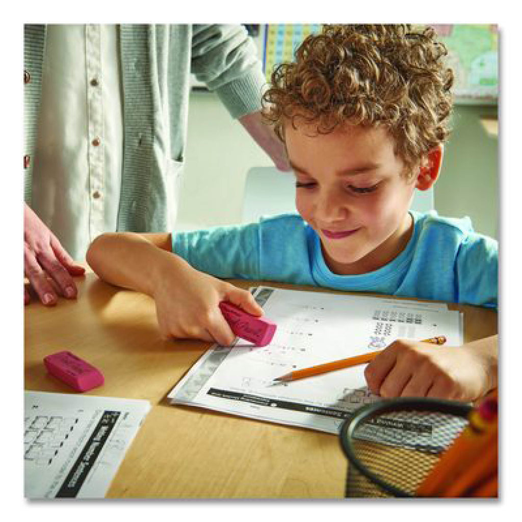 Paper Mate Pink Pearl Erasers, Medium, Pack Of 3
