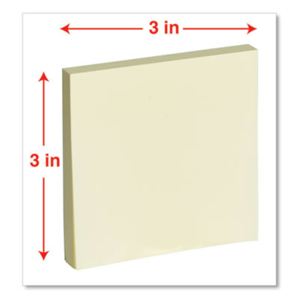 3" x 3" Yellow Adhesive Notes, 100 Sheets, 24 Packs