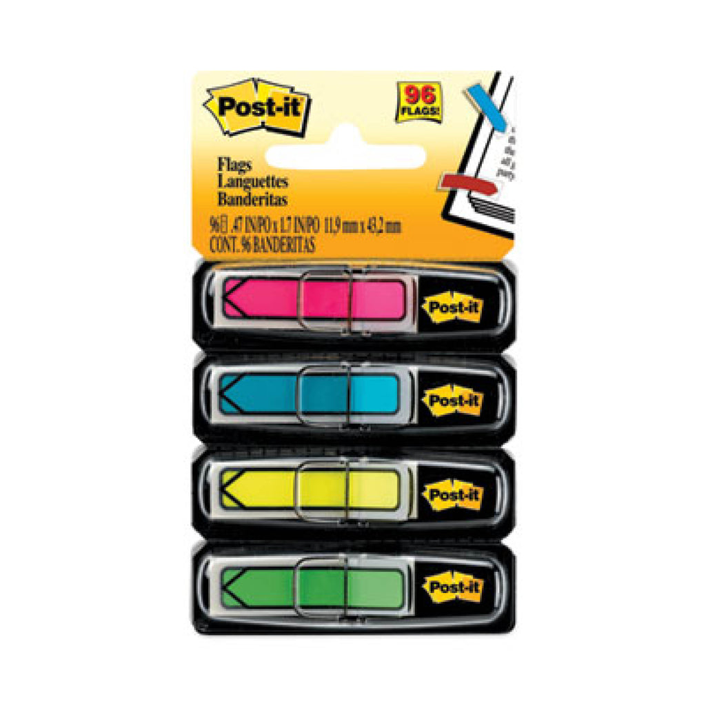 Post-it Notes Arrow Flags, 1-3/4" x 1/2", Assorted Bright Colors, Pack Of 100 Flags