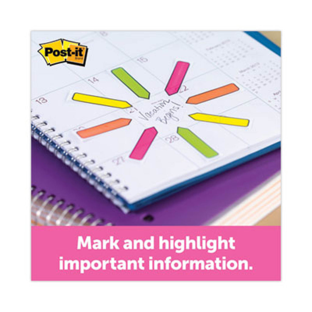 Post-it Notes Arrow Flags, 1-3/4" x 1/2", Assorted Bright Colors, Pack Of 100 Flags