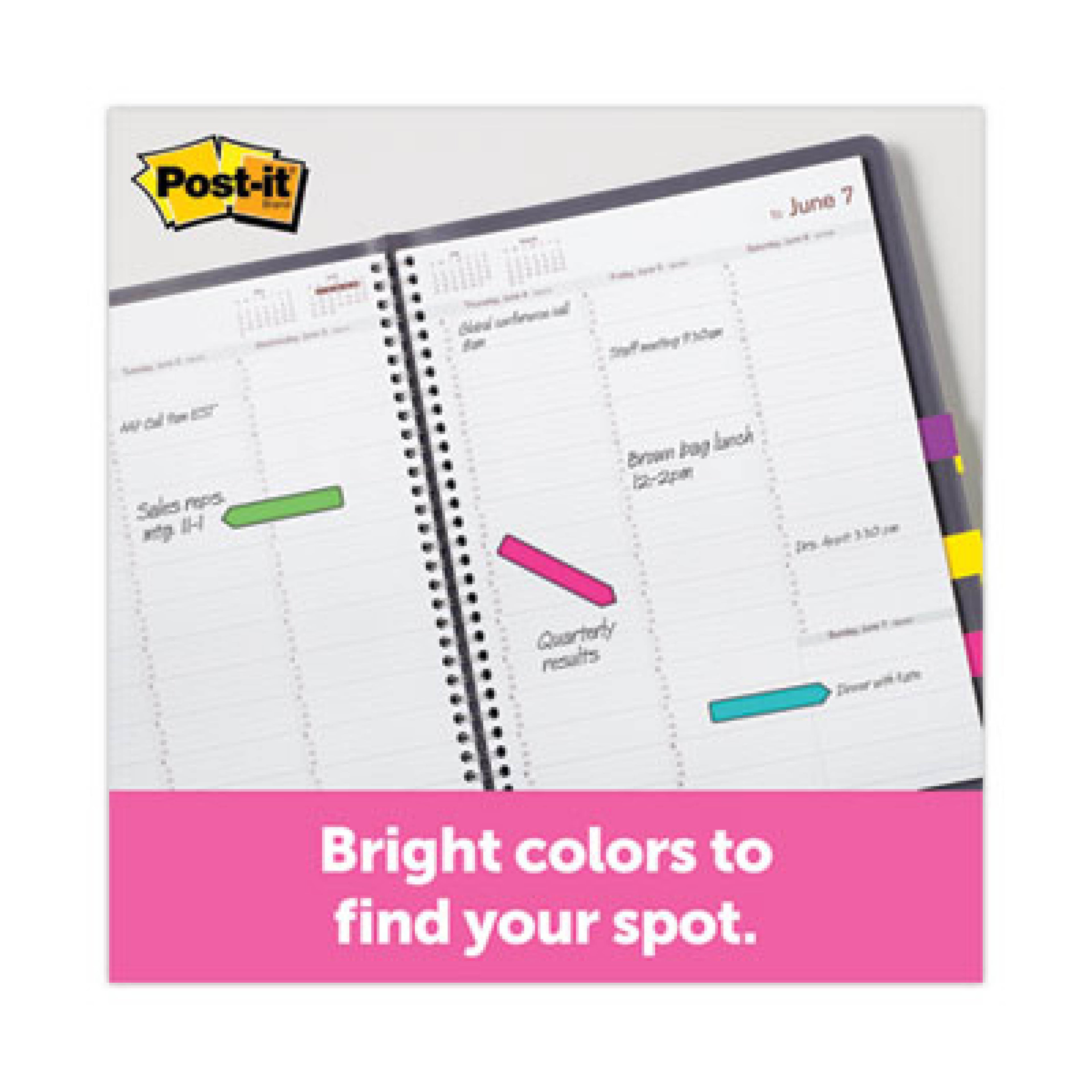 Post-it Notes Arrow Flags, 1-3/4" x 1/2", Assorted Bright Colors, Pack Of 100 Flags