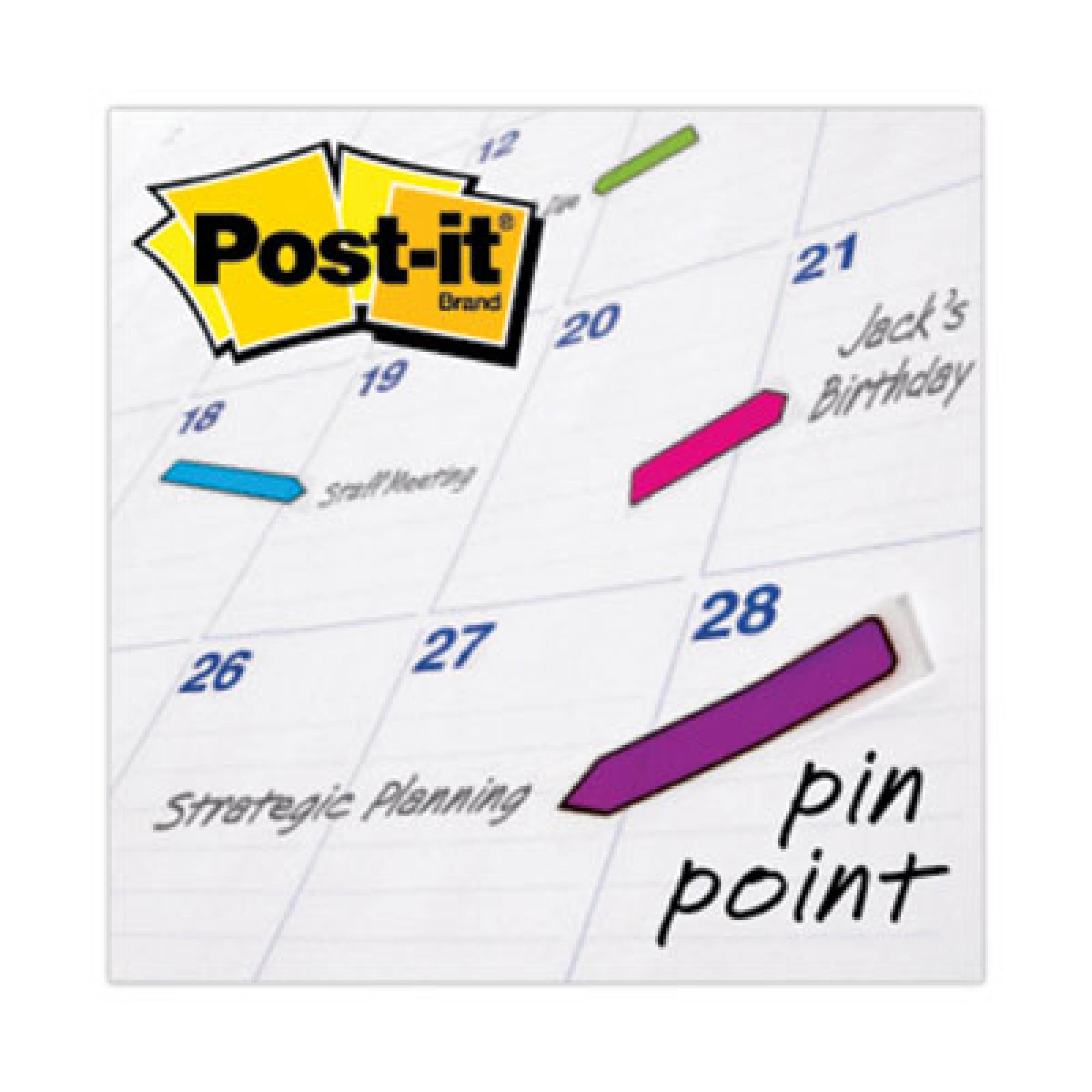 Post-it Notes Arrow Flags, 1-3/4" x 1/2", Assorted Bright Colors, Pack Of 100 Flags