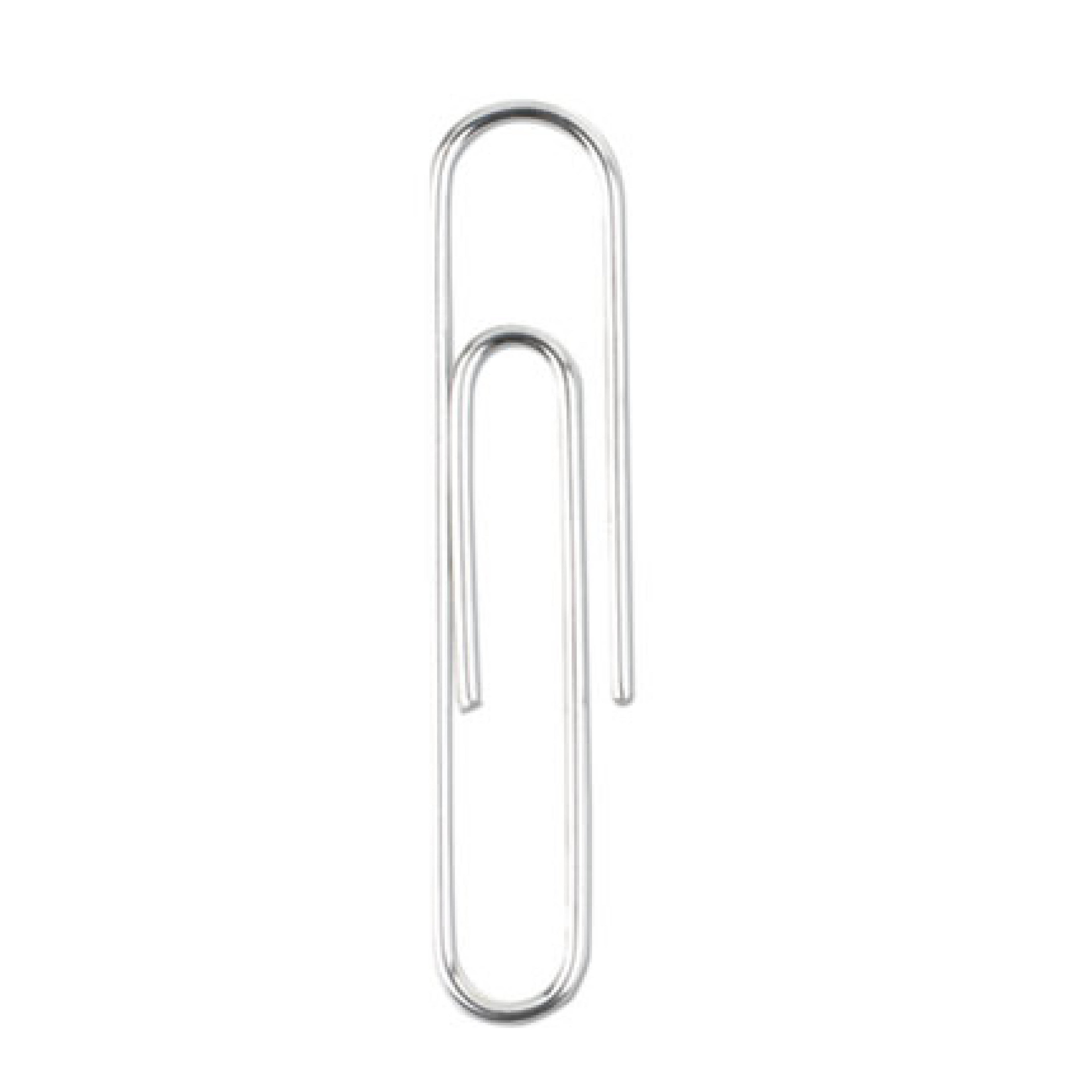 Acco Non-Skid Paper Clips, No. 1, Small, Silver, Pack Of 5 Boxes, 100 Per Box, 500 Total