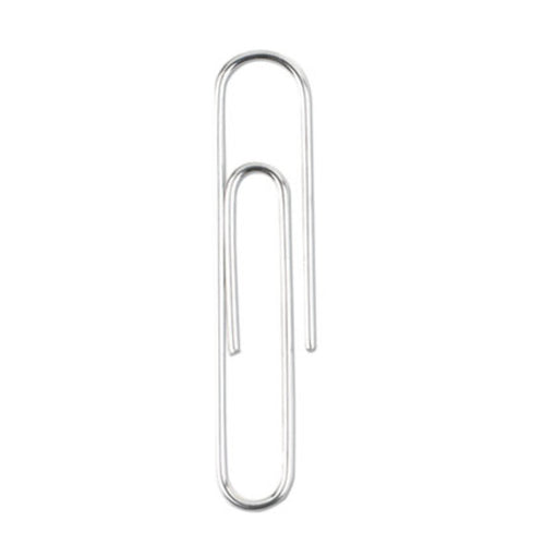 Acco Non-Skid Paper Clips, No. 1, Small, Silver, Pack Of 5 Boxes, 100 Per Box, 500 Total