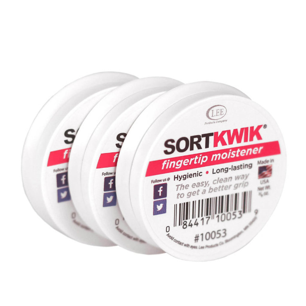 Sortkwik Hygienic Fingertip Moistener, 50% Recycled, 0.38 Oz, Pink, Pack Of 3