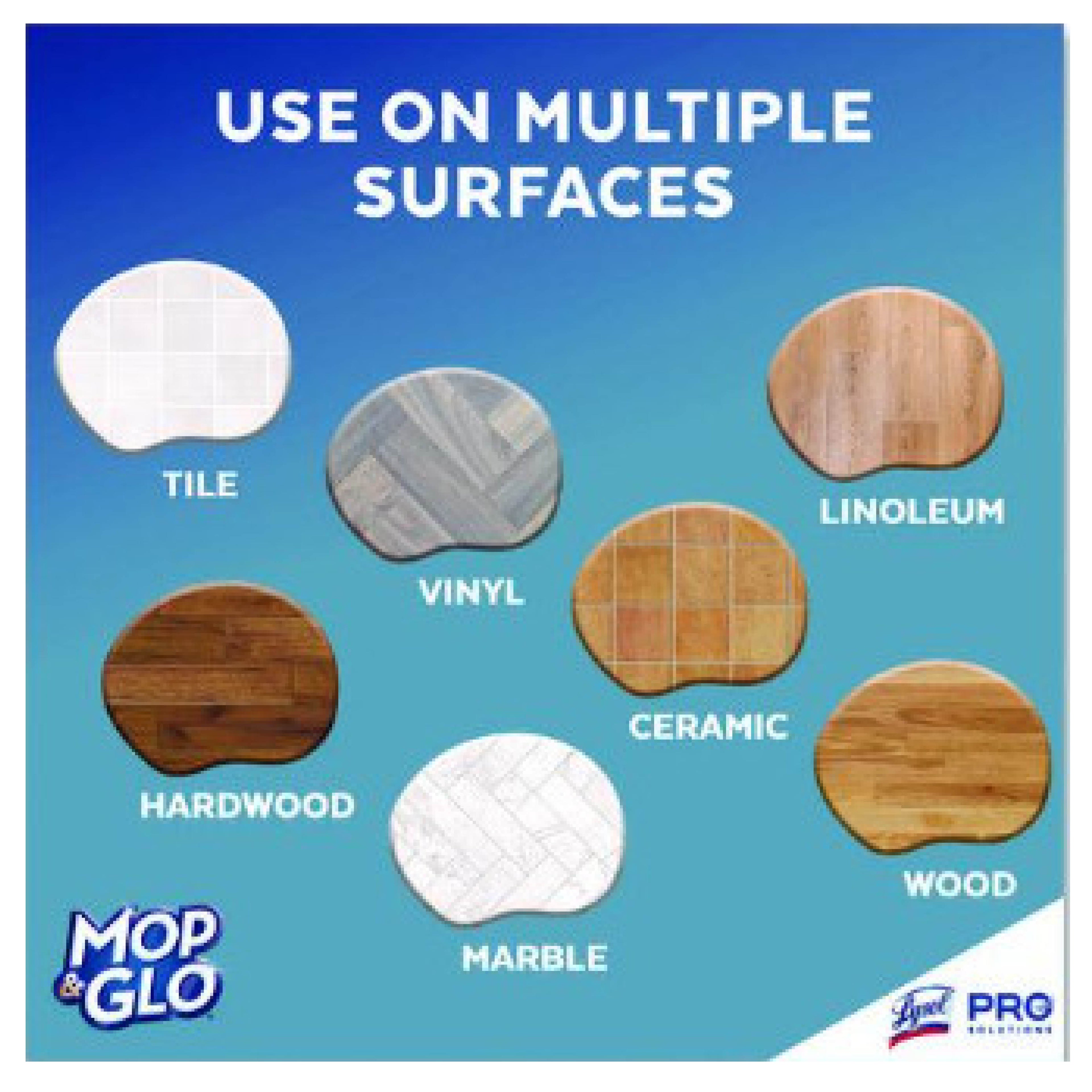Mop & Glo RAC74297CT Ready to Use Multi-Surface Floor Cleaner, Fresh Citrus Scent, 64 oz Bottle, 6/Carton