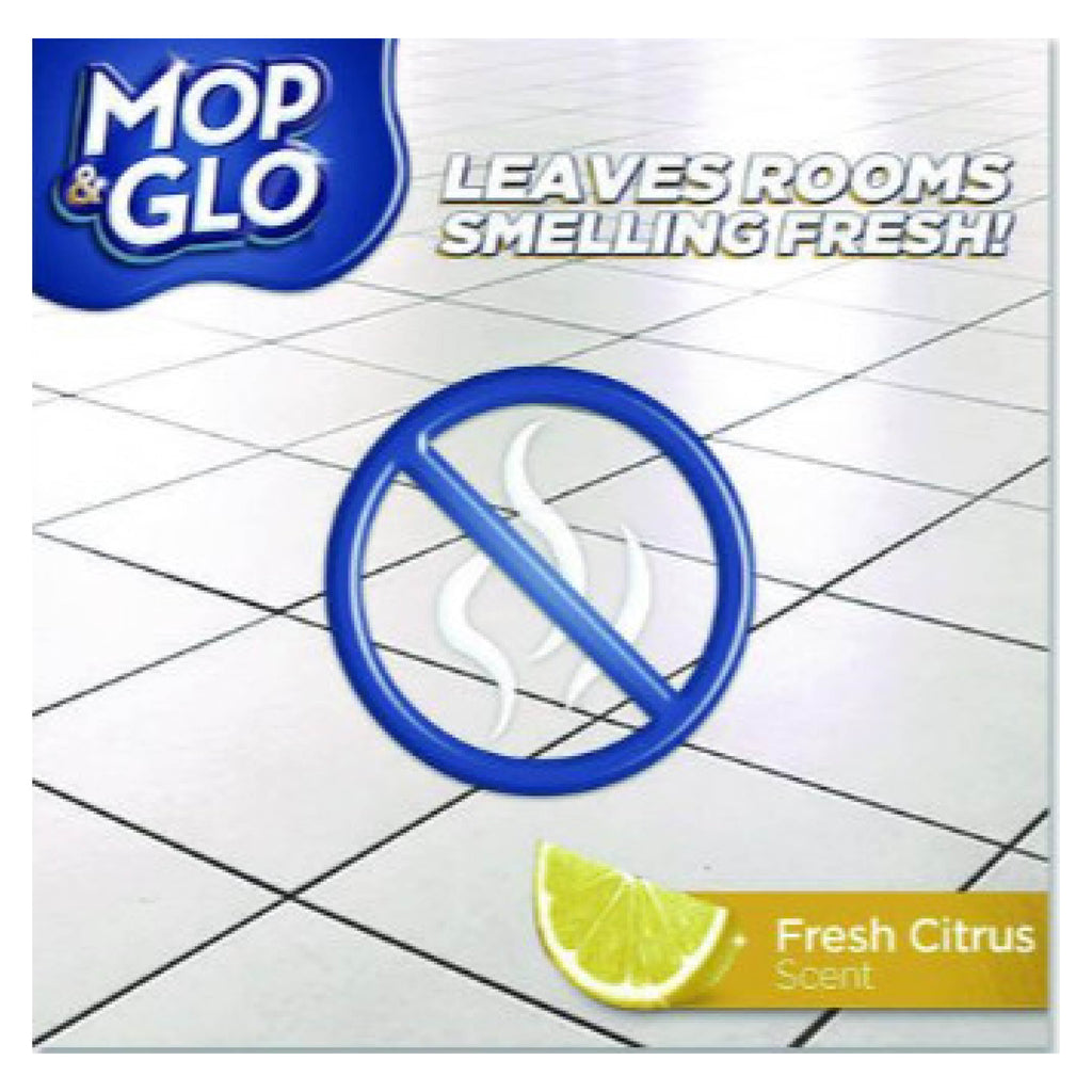 Mop & Glo RAC74297CT Ready to Use Multi-Surface Floor Cleaner, Fresh Citrus Scent, 64 oz Bottle, 6/Carton