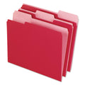 Color File Folders, Letter Size, 1/3 Cut, Red, Box Of 100 (12743)