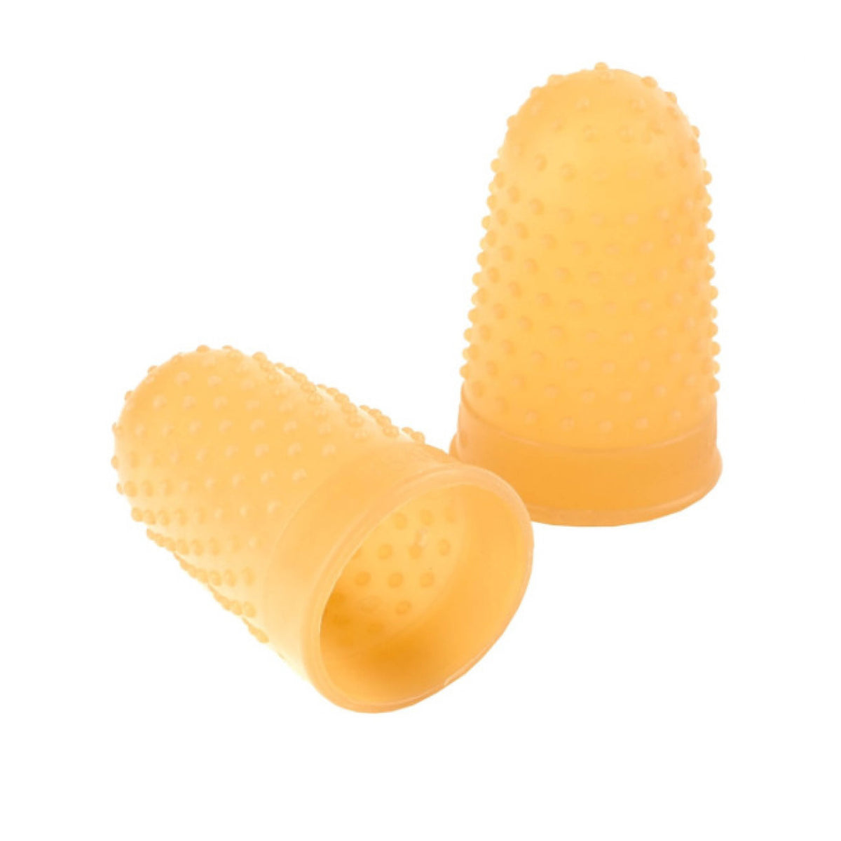 Rubber Fingertips, Amber, Box Of 12