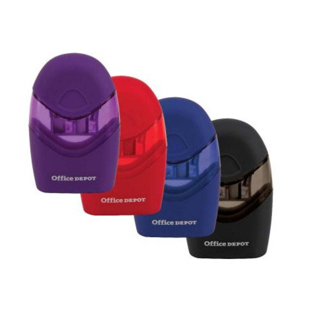 Double-Hole Manual Pencil Sharpener, Assorted Colors