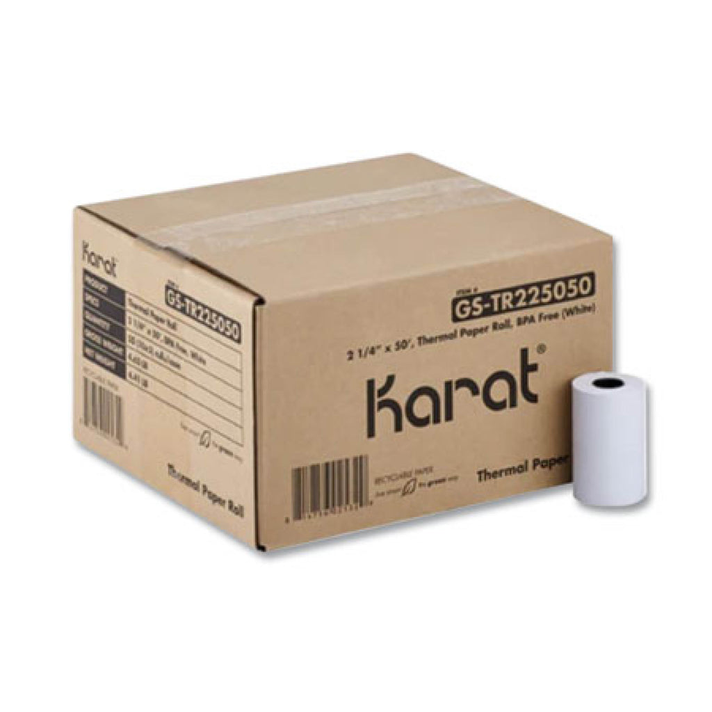 2.25" x 50' Thermal Paper, 50 Rolls per Case